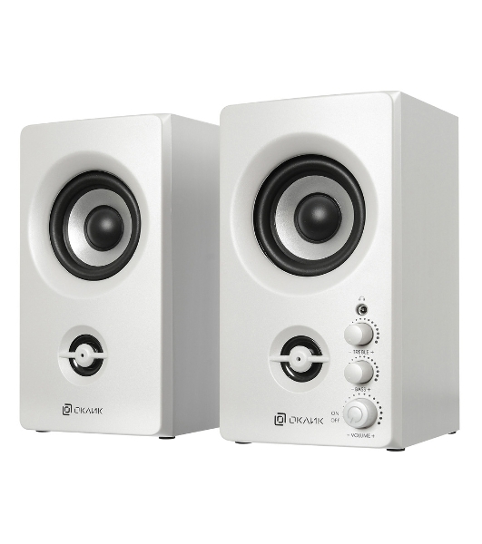 Акустическая система Oklick OK-164 2.0 белый 30Вт