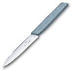 Нож кухонный Victorinox Swiss Modern (6.9006.10W21) стальной разделочный лезв.100мм серрейт. заточка серый, фото3
