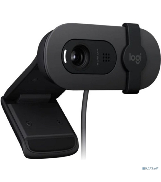 Веб-камера Logitech Webcam Brio 100, 1920x1080, GRAPHITE, защитная шторка