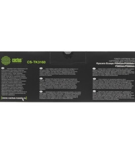 Картридж лазерный Cactus CS-TK3160 черный (12500 стр.) для Kyocera Ecosys P3045dn/P3050dn/P3055dn/P3060dn