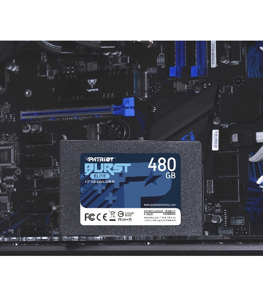 Накопитель SSD Patriot Burst Elite, 480Gb, SATA, 2.5', R/W 450/320