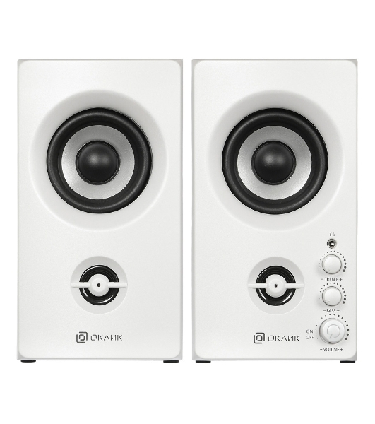 Акустическая система Oklick OK-164 2.0 белый 30Вт