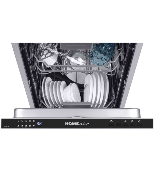Встраиваемая посудомоечная машина HOMSair DW47M, черный, 44.5 см, 10 компл., 47 дБ, класс A++