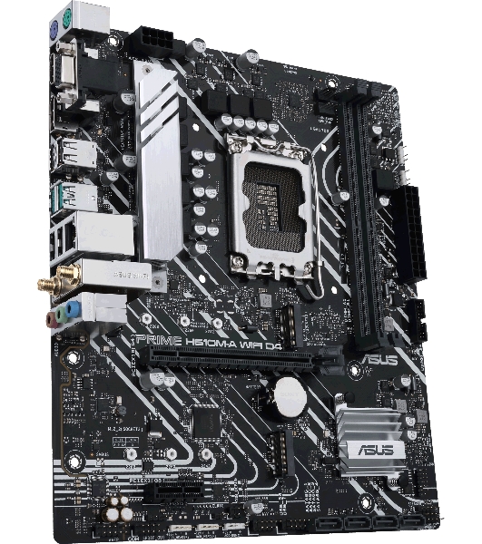 Материнская плата ASUS PRIME H610M-A WIFI D4, LGA 1700, Intel H610, 2xDDR4, 4xSATA, 2xM.2, 1xPCI-E 4.0 x16, 1xHDMI, 1xDisplayPort, 1x 1Gb LAN, 2xUSB-A 3.2 Gen 2, 4xUSB-A 2.0, 3x3.5 мм, 7.1, Micro-ATX