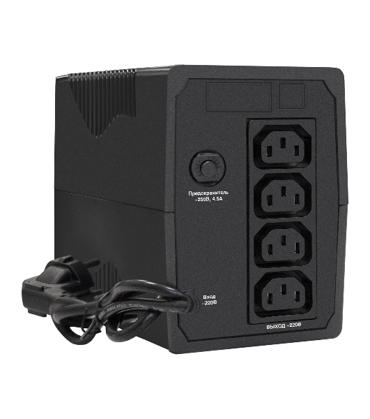 Источник бесперебойного питания ExeGate EP285538RUS Power Back BNB-600.LED.AVR.C13.RJ 600VA/360W, LED, AVR,4*IEC-C13, RJ45/11, черный