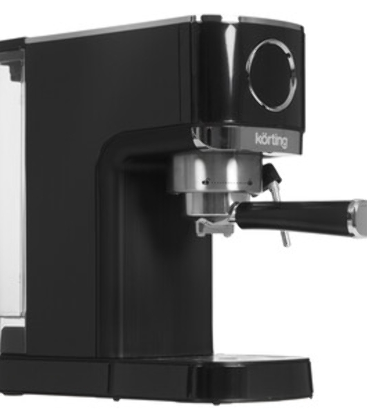 Кофеварка рожковая Korting KCM 1002 EN черный, молотый, 1.2 л, 1350 Вт, 20 бар