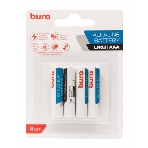 Батарея Buro Alkaline LR03 AAA (4шт) блистер, фото6