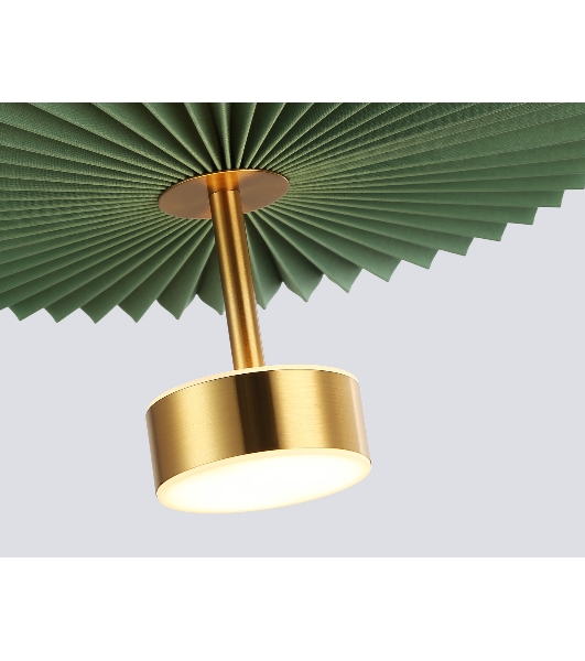 Светильник Ambrella light LH72609 BK/GR латунь/зеленый 6W 3000K D300*260-1770