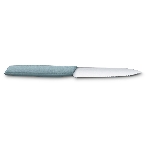 Нож кухонный Victorinox Swiss Modern (6.9006.10W21) стальной разделочный лезв.100мм серрейт. заточка серый, фото 1