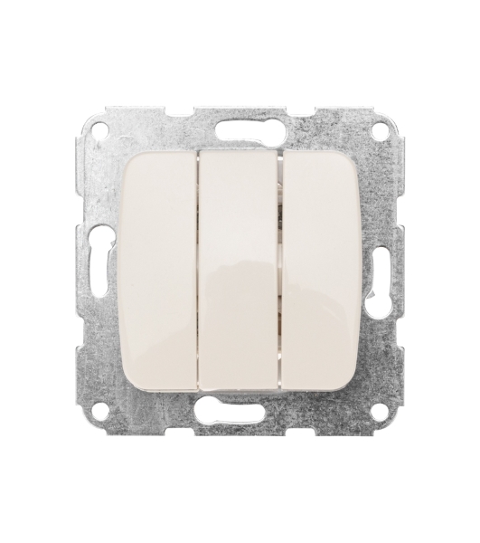 Выключатель DEA 3кл с/у 10А мех. бежевый Kranz KR-78-0234