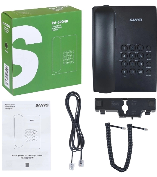 Телефон проводной SANYO RA-S204B черный