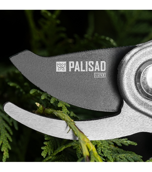Секатор прямого реза Palisad LUXE 205 мм, алюминиевые рукоятки в ПВХ-оболочке