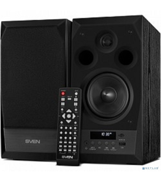 Акустическая система 2.0 SVEN MC-10, чёрный, мощность 2x25Вт (RMS), FM-тюнер, USB/microSD, дисплей, пульт ДУ, Bluetooth SVEN MC-10, чёрный, акустическая система 2.0, мощность 2x25Вт (RMS), FM-тюнер, USB/microSD, дисплей, пульт ДУ, Bluetooth