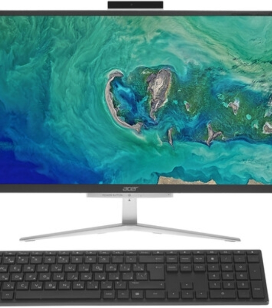 Моноблок Acer Aspire S24B-GLNL 23.8' Full HD Core Ultra 5 226V (2.1) 16Gb SSD512Gb Arc graphics Eshell GbitEth WiFi BT 90W клавиатура мышь Cam белый 1920x1080