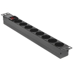 Блок розеток с сетевым фильтром (Surge Protect) и выключателем с подсветкой ExeGate ServerPro PDU-19H802 Al-8S-EU1.8CU-SW-SPD1 (19', 1U, Алюминий, 8 Schuko, кабель с евровилкой VDE-250V-16A-3*1.5мм2, медь, 1.8 метра, выкл. с подсветкой, SPD1, черный, RTL), фото11