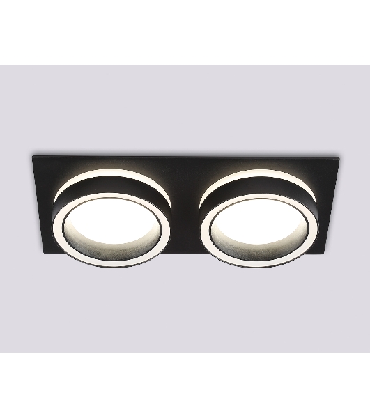 Светильник Ambrella light TN52424/2 BK/FR черный/белый матовый GX53 max 12W 210*105*45