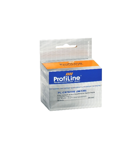 Картридж струйный ProfiLine PL-C8767HE №130 для принтеров HP PS2613/2713/8153/8453/K7103 Black пигмент