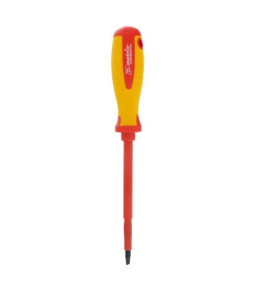 Отвертка Matrix Insulated, SL5,5 x 125 мм, CrMo, до 1000 В, двухкомп. рукоятка