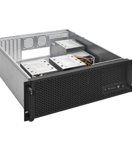 Серверный корпус ExeGate Pro EX293899RUS 3U450-09 (RM 19', высота 3U, глубина 450, БП 2U-400ADS, USB)