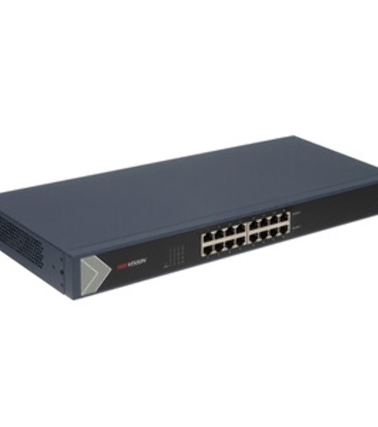 Коммутатор Hikvision DS-3E0516-E(C), 16×1 Гбит/с, неуправляемый