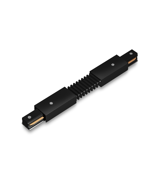 GL7176 BK черный матовый коннектор гибкий для однофазного шинопровода Standard 220V NEW 285*35*20