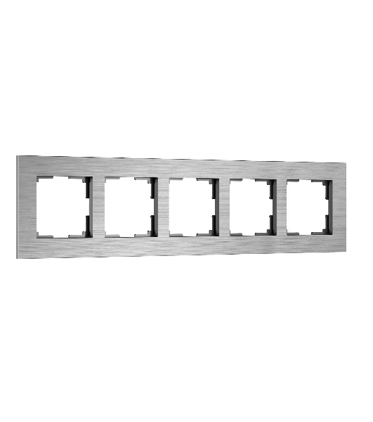 Рамка WERKEL на 5 постов  AluMax (алюминий) W0053506