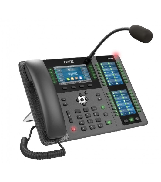 Телефон IP Fanvil X210i IP телефон 20 линий, внешний микрофон, цветной экран 4.3'; + два доп. цветных экрана 3.5';, HD, Opus, 10/100/1000 Мбит/с, USB, Bluetooth, PoE