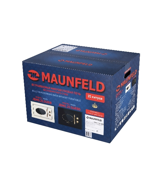 Микроволновая печь встраиваемая Maunfeld JBMO.20.5GRBG черный, 20 л, 700 Вт, переключатели - поворотный механизм