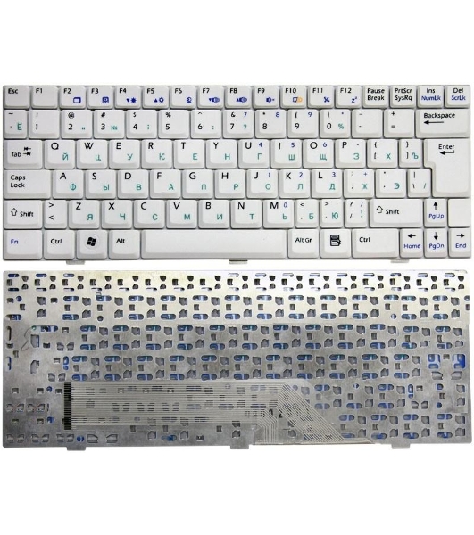Клавиатура для ноутбука MSI Wind U90 U100 U110 U120, белый