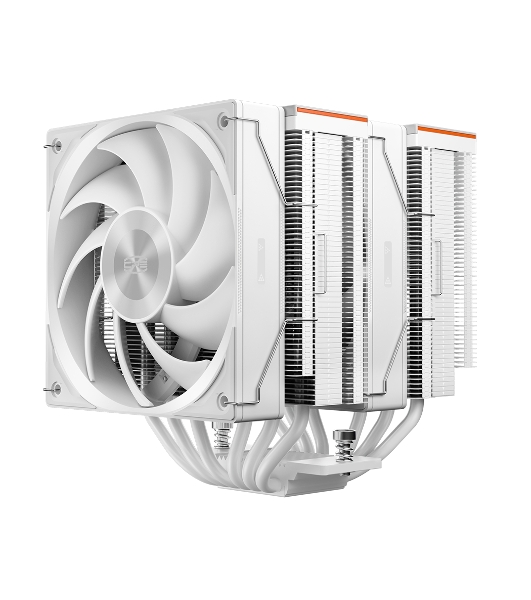 Кулер для процессора PCCooler RZ620 WH (260W, 4-pin PWM, 158мм, Al/Cu, 6x6мм, 2x120мм, 86.73CFM, 32dBA, 1800RPM, S: 1851/1700/1200/115X, AM5/AM4, белый)