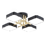 Люстра светодиодная на штанге Ambrella light FL516343/4 BK/GD черный/золото 72W 3000-6000K 550*550*150 (без ПДУ), фото9