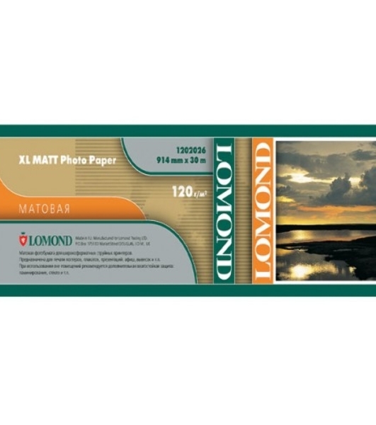 Бумага Lomond 1202062 36'(A0) 914мм-30м/120г/м2/белый матовое для струйной печати