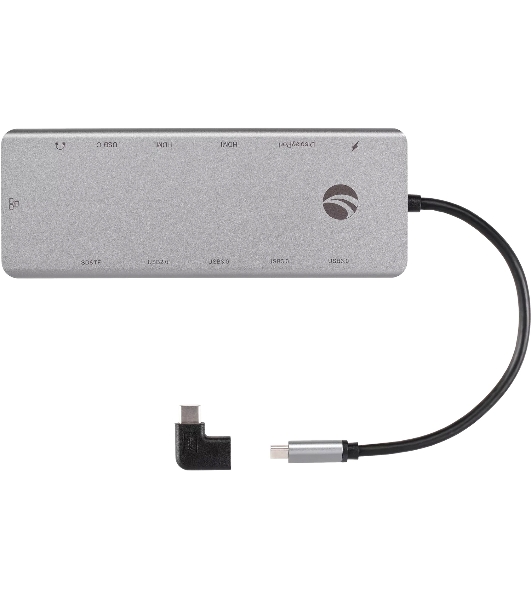 USB-концентратор VCOM CU4706, USB Type-C, HDMI/DP/USB3.0/TC/USB2.0/RJ45/SD/TF/PD/3.5 мм jack, USB Type-C