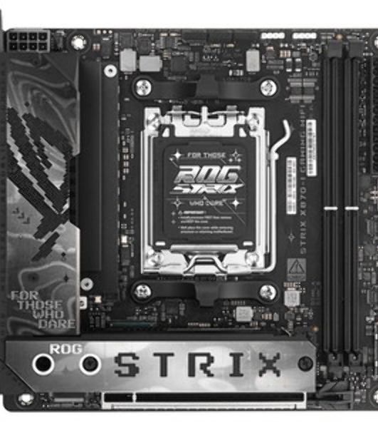 Материнская плата ASUS ROG STRIX X870-I GAMING WIFI, AM5, AMD X870, 2xDDR5, 2xSATA, 2xM.2, 1xPCI-E 5.0 x16, 1xHDMI, 2xUSB-C USB4, 1xUSB-C 10Gbps, 4xUSB-A 10Gbps, 1x 2.5Gb LAN, 2x3.5 мм, Mini-ITX