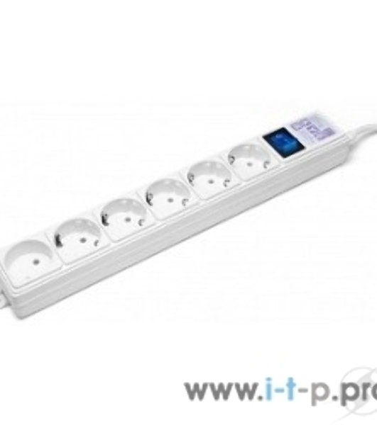 Фильтр-удлинитель PowerCube (SPG(5+1)-16B-3M) 6 розеток, 3м,16А/3,5 кВт, белый