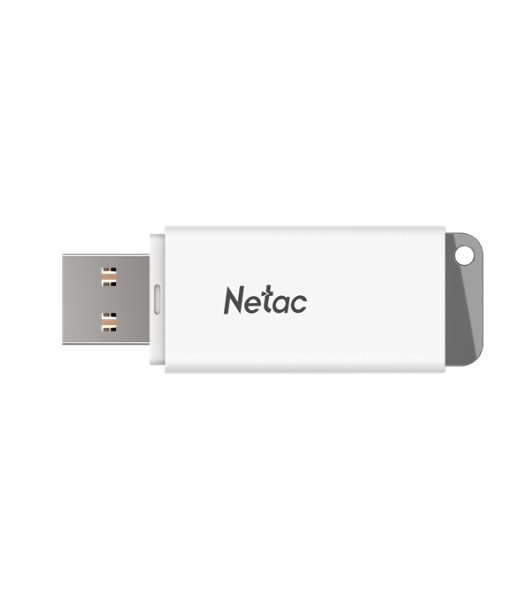 Флешка USB Netac U185 (NT03U185N-256G-30WH), 256Gb, USB 3.0, R/W 100/25, белый/серый