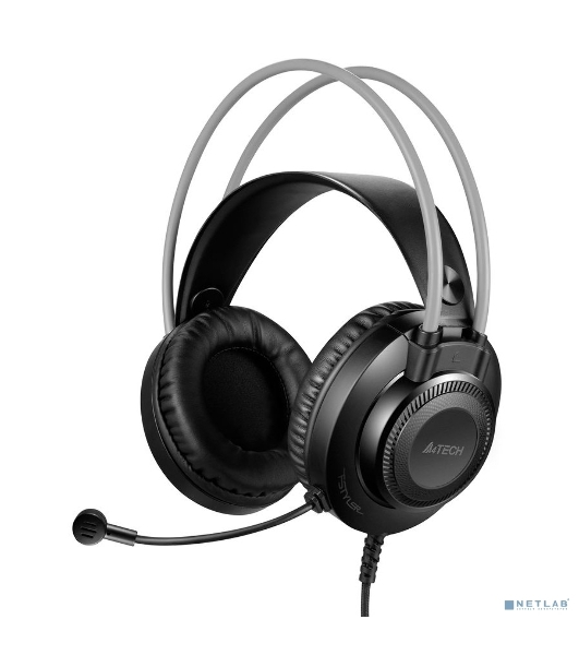 Гарнитура A4Tech Fstyler FH200U серый, проводная