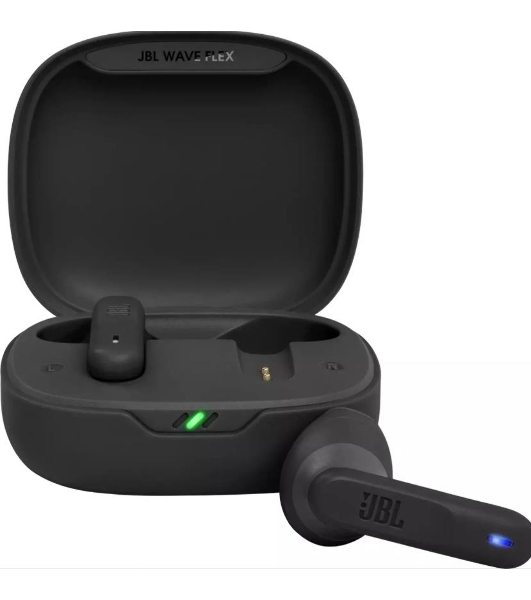 Наушники TWS JBL Wave Flex черный, вкладыши, Bluetooth, быстрая зарядка, до 8 ч