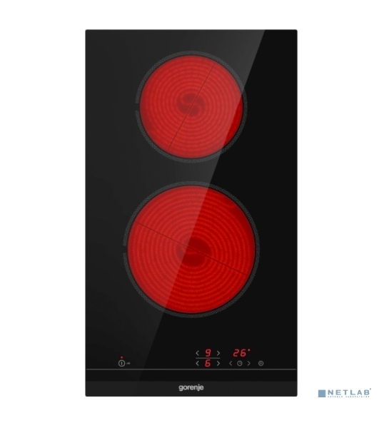 Варочная панель Gorenje ECT321BCSC, конфорок: 2 шт., стеклокерамика, независимая, черный