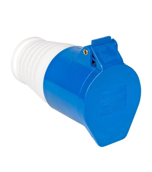 Розетка кабельная 16А 220В 2P+РЕ IP44 (213) EKF ps-213-16-220