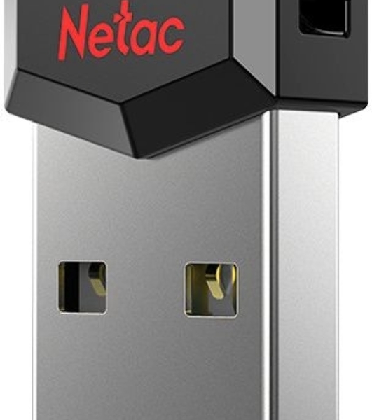 Флешка USB Netac UM81 (NT03UM81N-008G-20BK), 8Gb, USB 2.0, R/W 30/10, черный/красный