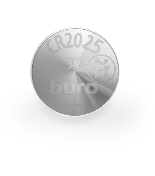 Батарея Buro Lithium CR2025 (1шт) блистер, 3 В