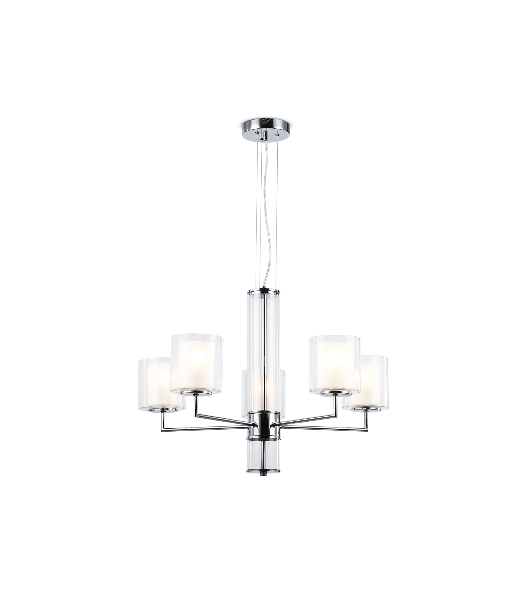 Люстра Ambrella light LH56001/5 СH/FR хром/белый матовый E14*5 max 40W D640*1260