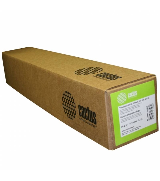 Бумага Cactus CS-LFP80-420457 A2 420мм-45.7м/80г/м2/белый CIE171% втулка:50.8мм (2') (упак.:2рул)