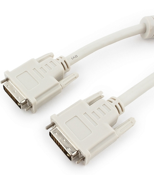 Кабель DVI-D dual link Gembird/Cablexpert CC-DVI2-6C, 25M/25M, 1.8м, экран, феррит.кольца, пакет