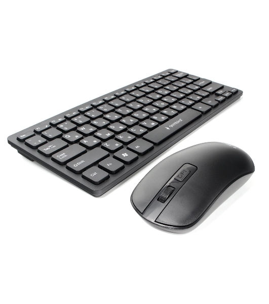 Комплект клавиатура+мышь Gembird KBS-9100 беспроводной, USB, 1600 DPI, чёрный