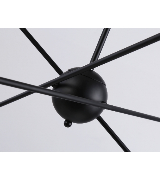 Светильник Ambrella light TR80435/6 BK/GD черный/золото E27/6 max 60W D950*730