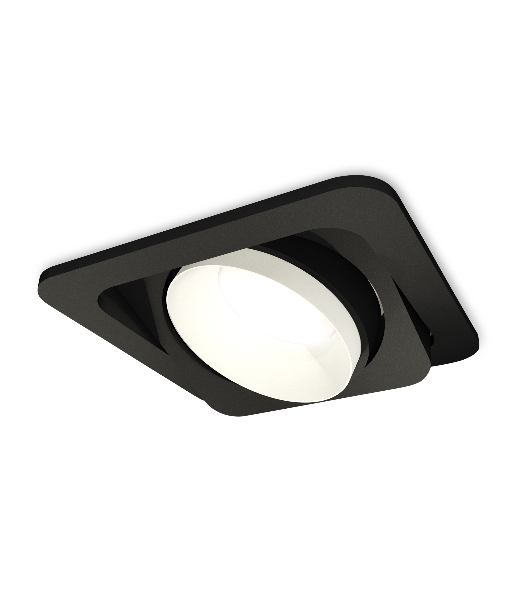 Комплект встраиваемого поворотного светильника Ambrella light XC7659020 SBK/SWH черный песок/белый песок MR16 GU5.3 (C7659, N7030)