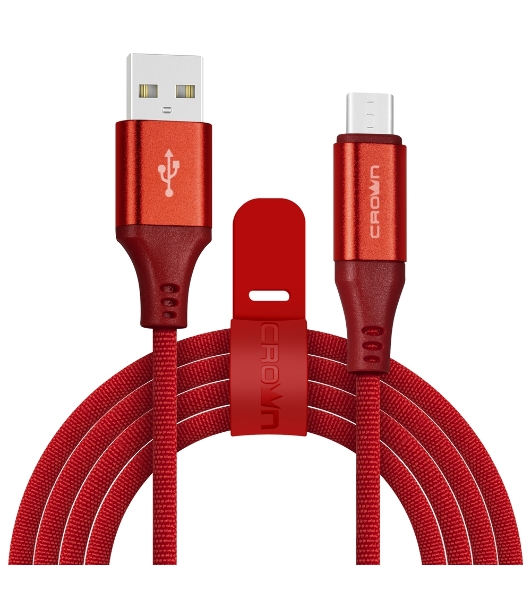 Кабель Crown USB - microUSB CMCU-3103M red