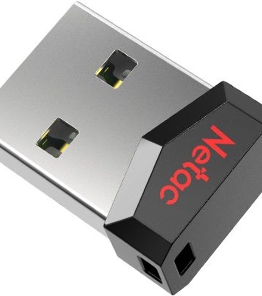 Флешка USB Netac UM81 (NT03UM81N-008G-20BK), 8Gb, USB 2.0, R/W 30/10, черный/красный